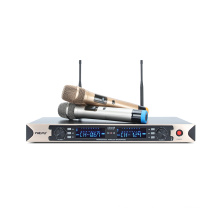 2 Channels Professional UHF Wireless Microphone with Two Handhelds or Two Transimitters